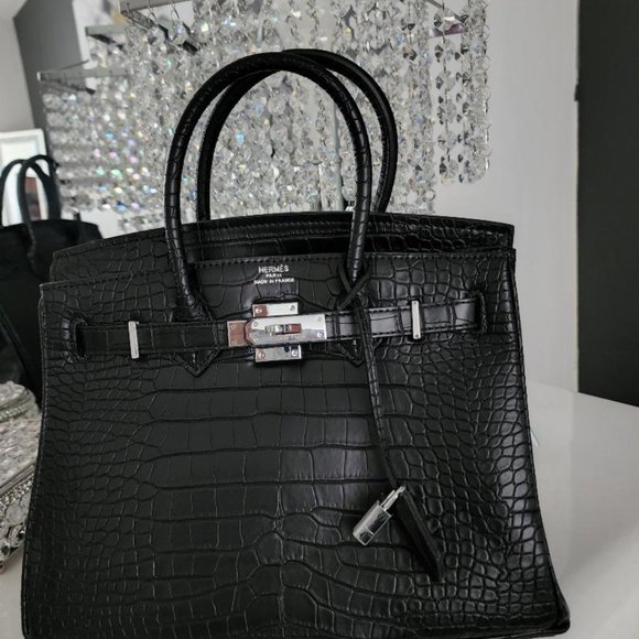 Hermès Black Crocodile Leather Tote. Luxury inspired - Picture 5 of 8